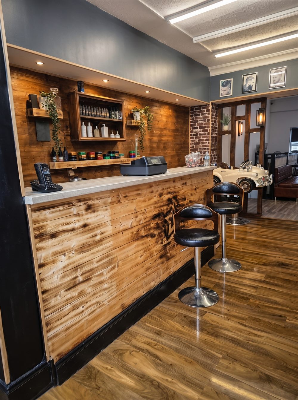 Reception area at Star Turkish Barber
